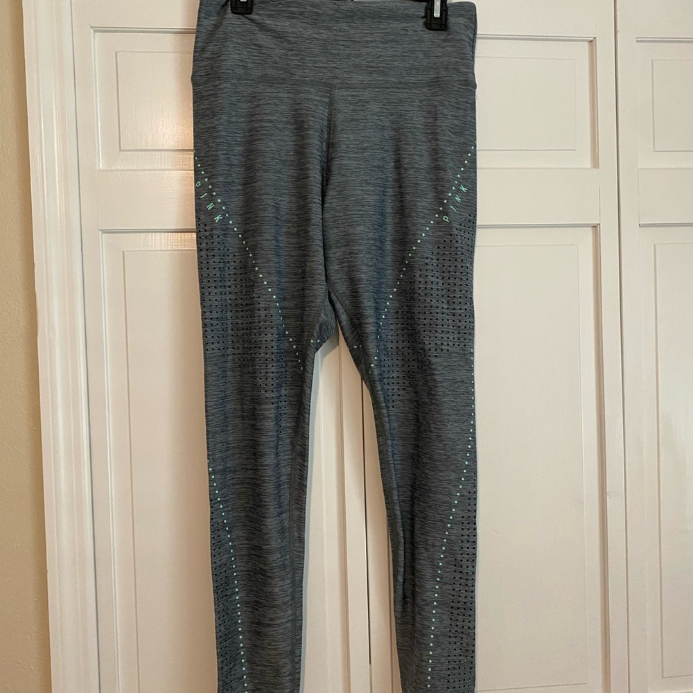 Victorias Secret PINK Gray High-Waisted Leggings
